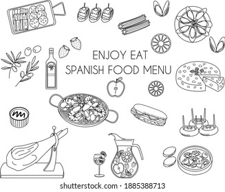 Spanish food icon vector illustration