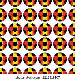 SPANISCHES FOOTBALL-BALLKONZERN MIT WEISSEM HINTERGRUND. EINFACH EINEN SEAMLESS-OBERFLÄCHENPATTERN BEREIT ZUM DRUCKEN. Spanischer Kugelvektor