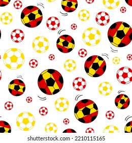 SPANISCHE FOOTBALL-SURFACE-PATTERN-DESIGN MIT WEISSEM HINTERGRUND. VEKTORSEAMLESS-PATTER