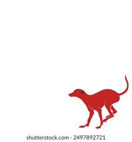 Spanish galgo, Greyhound black dog logo design icon vector template. silhouette image of a running dog.