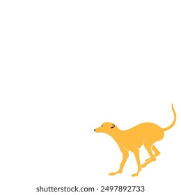 Spanish galgo, Greyhound black dog logo design icon vector template. silhouette image of a running dog.