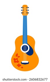 Spanish guitar - colorful flat design style object
