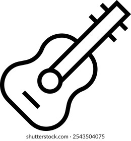 spanish guitar icon. Thin linear style design isolated on white background