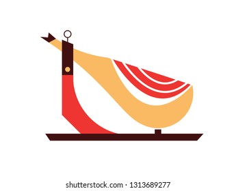 Spanish hammon vector food flat illustration flat