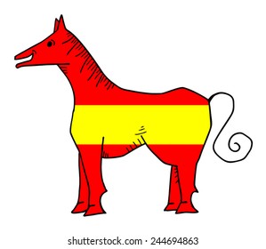 Spanish horse