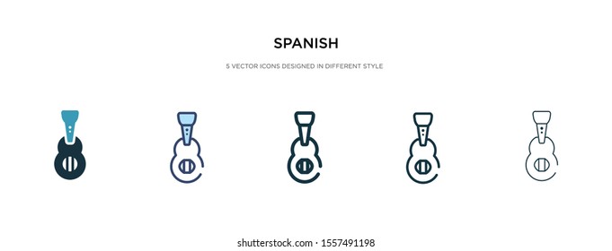spanish icon in different style vector illustration. two colored and black spanish vector icons designed in filled, outline, line and stroke style can be used for web, mobile, ui