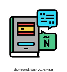spanish language school lesson color icon vector. spanish language school lesson sign. isolated symbol illustration