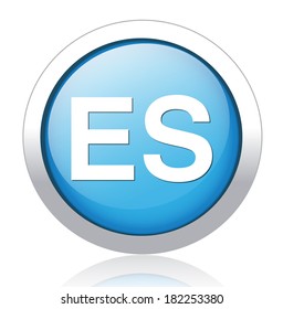 Spanish language sign icon. ES translation symbol