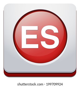 Spanish language sign icon. ES translation symbol