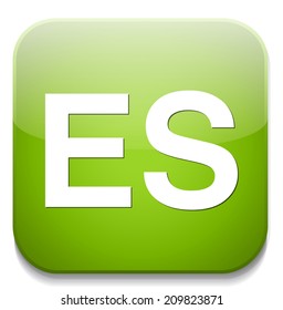 Spanish language sign icon. ES translation symbol