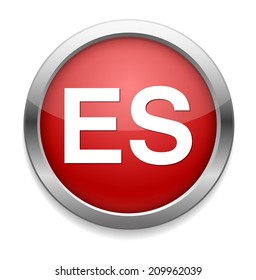 Spanish language sign icon. ES translation symbol