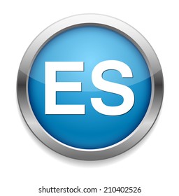 Spanish language sign icon. ES translation symbol