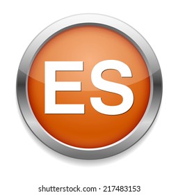 Spanish language sign icon. ES translation symbol