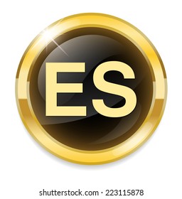 Spanish language sign icon. ES translation symbol