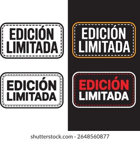 Spanish limited edition label printable tag vector