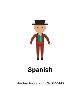 Spanish, man cartoon icon. Element of People around the world color icon. Premium quality graphic design icon. Signs and symbols collection icon for websites, web design