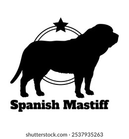 Spanish Mastiff dog silhouette,  dog, dog breeds, logo, vector, silhouette, logo design, animal, illustration, icon, sign, design, black,  symbol, pet