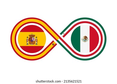 spanish and mexican spanish language translation icon. vector illustration isolated on white background