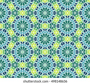 Spanish / Moroccan design. Editable vector seamless pattern repeat.