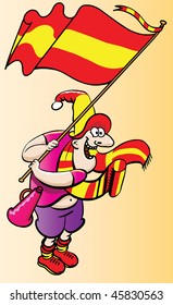 Spanish national soccer team fan