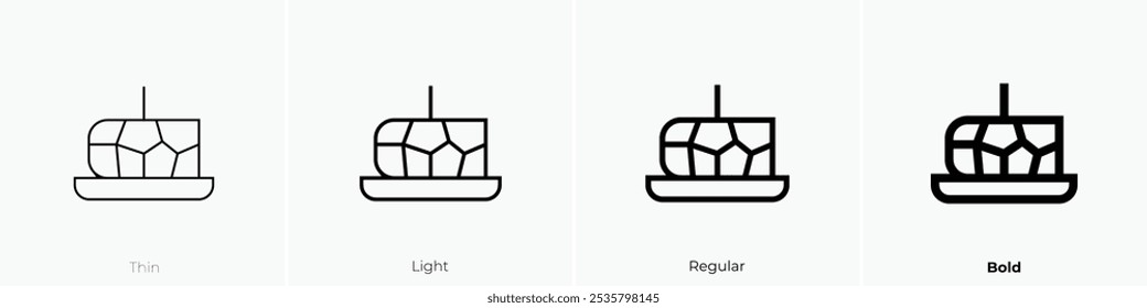 spanish omelette icon. Thin, Light Regular And Bold style design isolated on white background