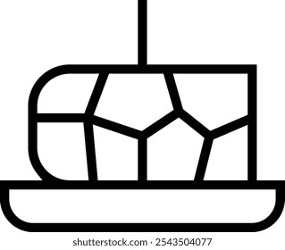spanish omelette icon. Thin linear style design isolated on white background