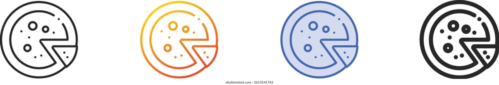spanish omelette icon.Thin Linear, Gradient, Blue Stroke and bold Style Design Isolated On White Background