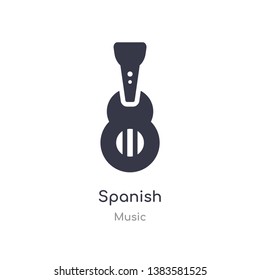 spanish outline icon. isolated line vector illustration from music collection. editable thin stroke spanish icon on white background