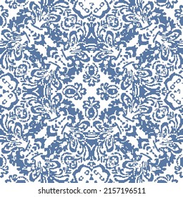  Spanish or Portuguese vector tile pattern, Lisbon floral mosaic, Mediterranean seamless ornament Ornamental tile background, background inspired by Spanish and Portuguese traditional tiles