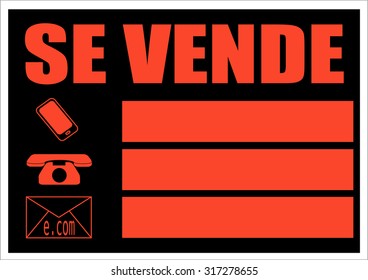 Spanish for sale sign