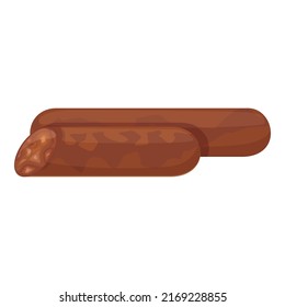 Spanish sausage icon cartoon vector. Cuisine food. Spain tapas