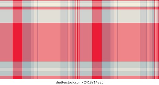 Spanish seamless pattern vector, repeatable patterns tartan background plaid. Majestic texture check textile fabric in red and white color.