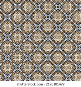 Spanish seamless vector tile pattern with floral ornament.
