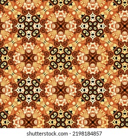 Spanish seamless vector tile pattern with floral ornament