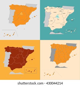 Spanish set of maps