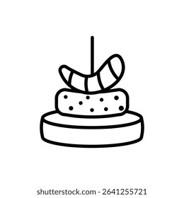 Spanish snack icon outline set sign