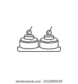 Spanish snack icon Simple thin line flat symbol