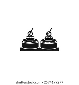 Spanish snack icon Simple thin line flat symbol