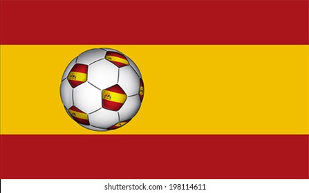 Spanish soccer ball, vector