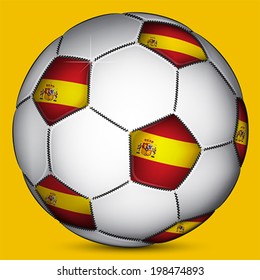 Spanish soccer ball, vector