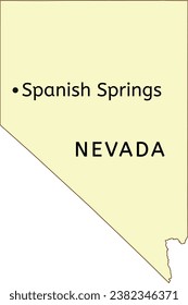 Spanish Springs census-designated place location on Nevada state map