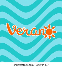 Spanish summer lettering