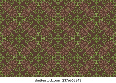 Spanish tile pattern vector seamless with floral ornaments. Portuguese azulejos ceramic, mexican talavera, italian sicily majolica design. Texture for kitchen wallpaper or bathroom flooring.