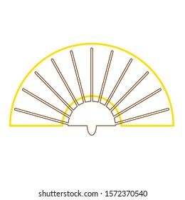 Spanish typical fan icon vector