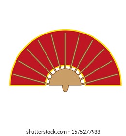 Spanish typical fan icon vector