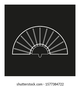 Spanish typical fan icon vector