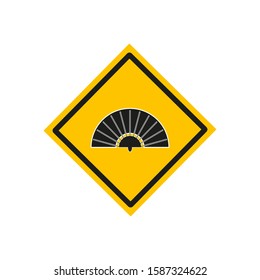 Spanish typical fan icon vector