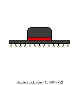 Spanish typical flamenco hat icon vector