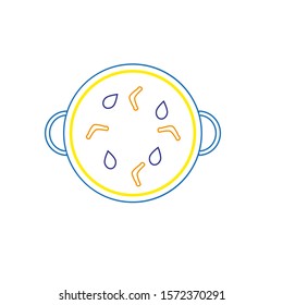 Spanish typical paella icon vector