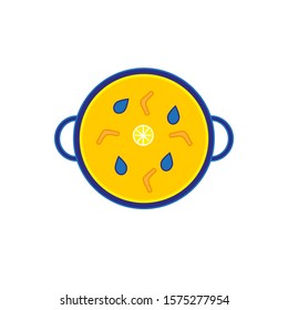 Spanish typical paella icon vector